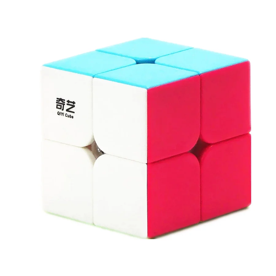 Qiyi 2x2 Qidi, ลูกบาศก์มหัศจรรย์แบบไม่มีสติกเกอร์ลูกบาศก์เร็วกระเป๋า S2 Qidi 2x2x2ลูกบาศก์ปริศนาสีดำของเล่นเพื่อการศึกษาสำหรับเด็ก