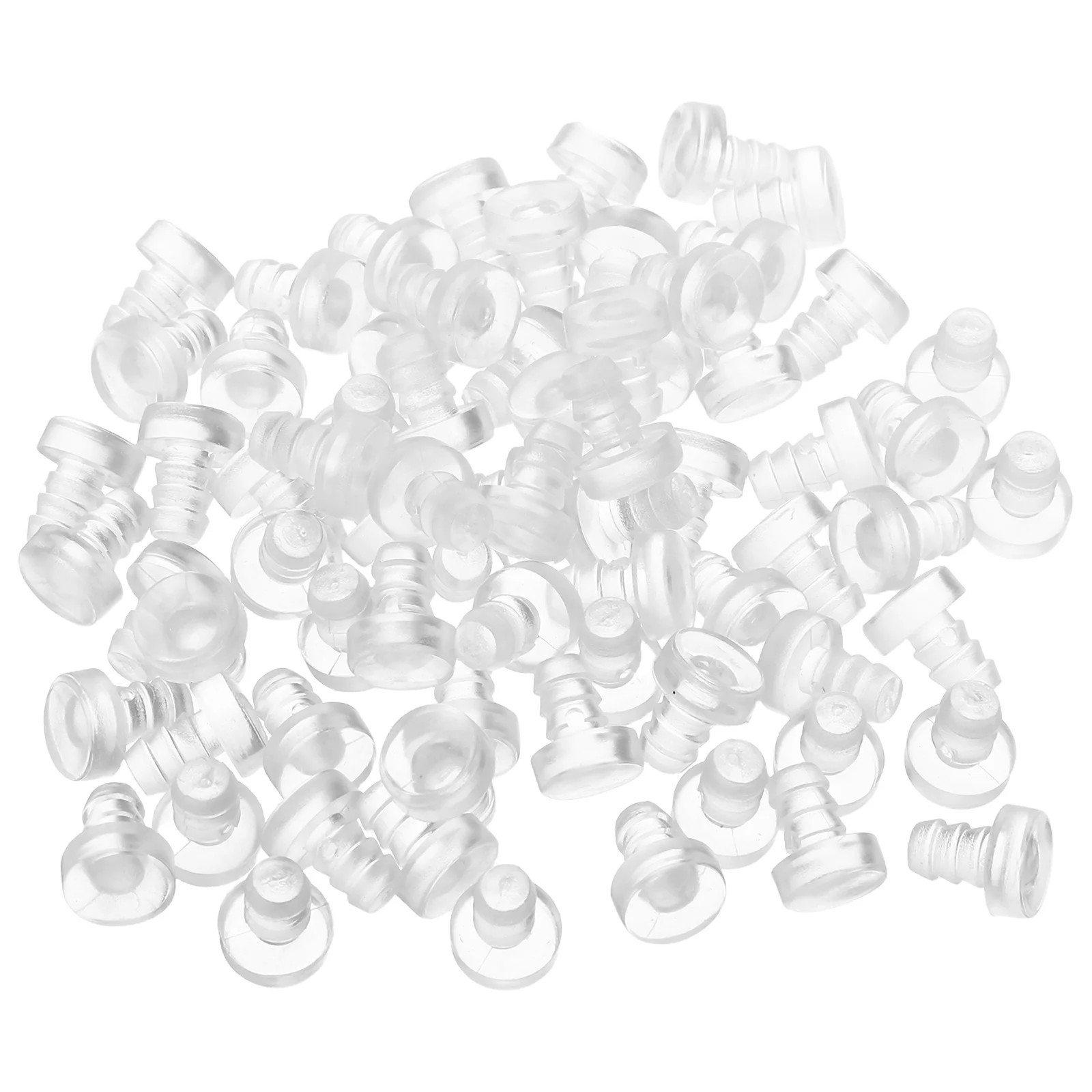 

100Pcs Transparent Anti Collision Pads Soft Embedded Furniture Protectors for Glass Tables Cabinets Clear Bumper Pads