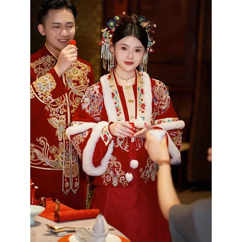 

Новое платье для тостов дракона и феникса в китайском стиле тяжелой промышленности