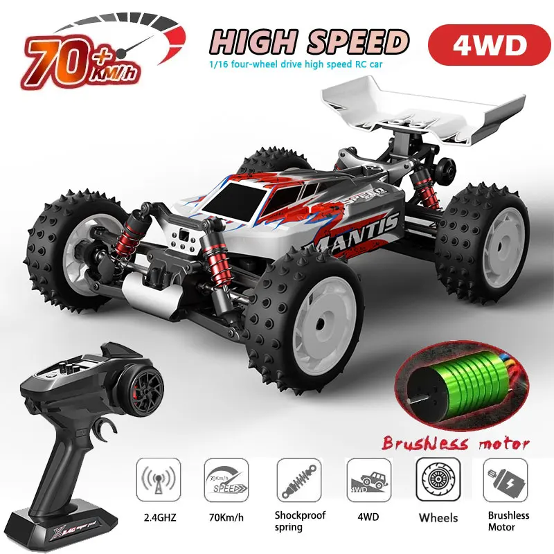 S911PRO 1:16 4WD RC Car 70KM/H or 50KM/H Remote Control Cars High Speed Drift Brushless Monster Truck For Kids VS Wltoys 144001