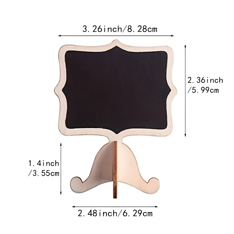 10PCS Portable Wooden Blackboard Mini Boards Message Label Sign Chalkboard DIY Decoration For Birthday Wedding Home Party