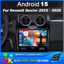 2K For Renault Duster 2015 - 2021 For LADA Largus 2021 Car Radio Multimedia Video Player Navigation stereo GPS Android 15 No 2di