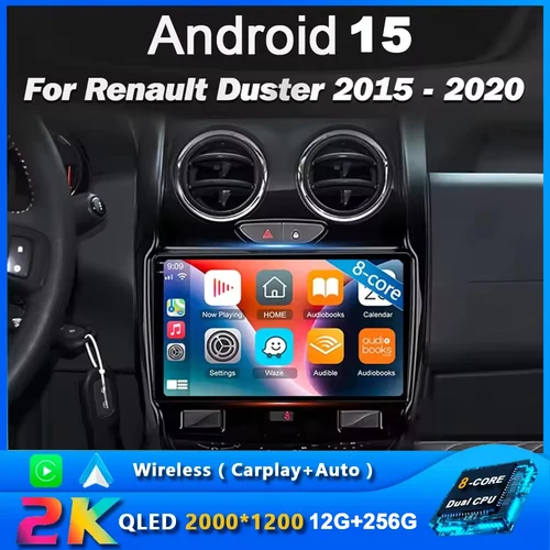 2K para Renault Duster 2015 - 2021 para LADA Largus 2021 Radio de coche reproductor de vídeo Multimedia navegación estéreo GPS Android 15 No 2di