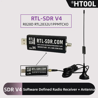 SDR V4 Software Defined Radio Receiver HTOOL RTL-SDR V4 RTL2832U 1PPM TCXO HF BiasT SMA Software Defined Radio + Antenna