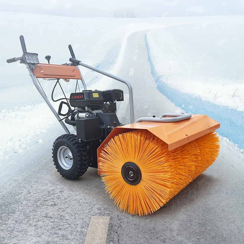 

Compact Hand-Pushed Single-Stage Snow Blower With 21" Clearing Width And Adjustable Skid Shoes For Narrow Walkways