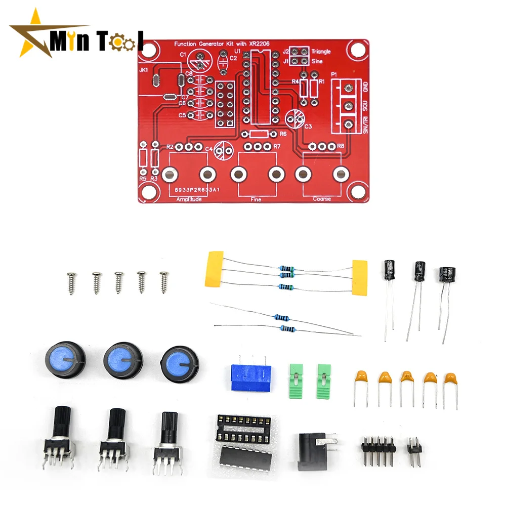 XR2206 1Hz-1MHz Signal Generator Sine/Triangle/Square Output Signal Generator Frequency Amplitude DIY Kit Electronic Component