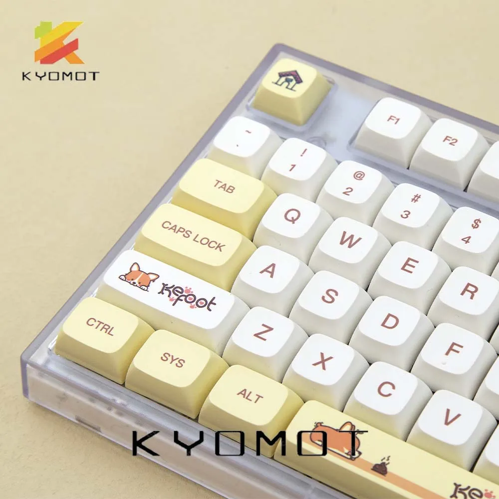 KYOMOT Corgi Keycap PBT Dye Sublimation Profile XDA 135 Keys สำหรับ Cherry MX Switch แป้นพิมพ์กลไก Filco ปรับแต่งรูปแบบ DIY