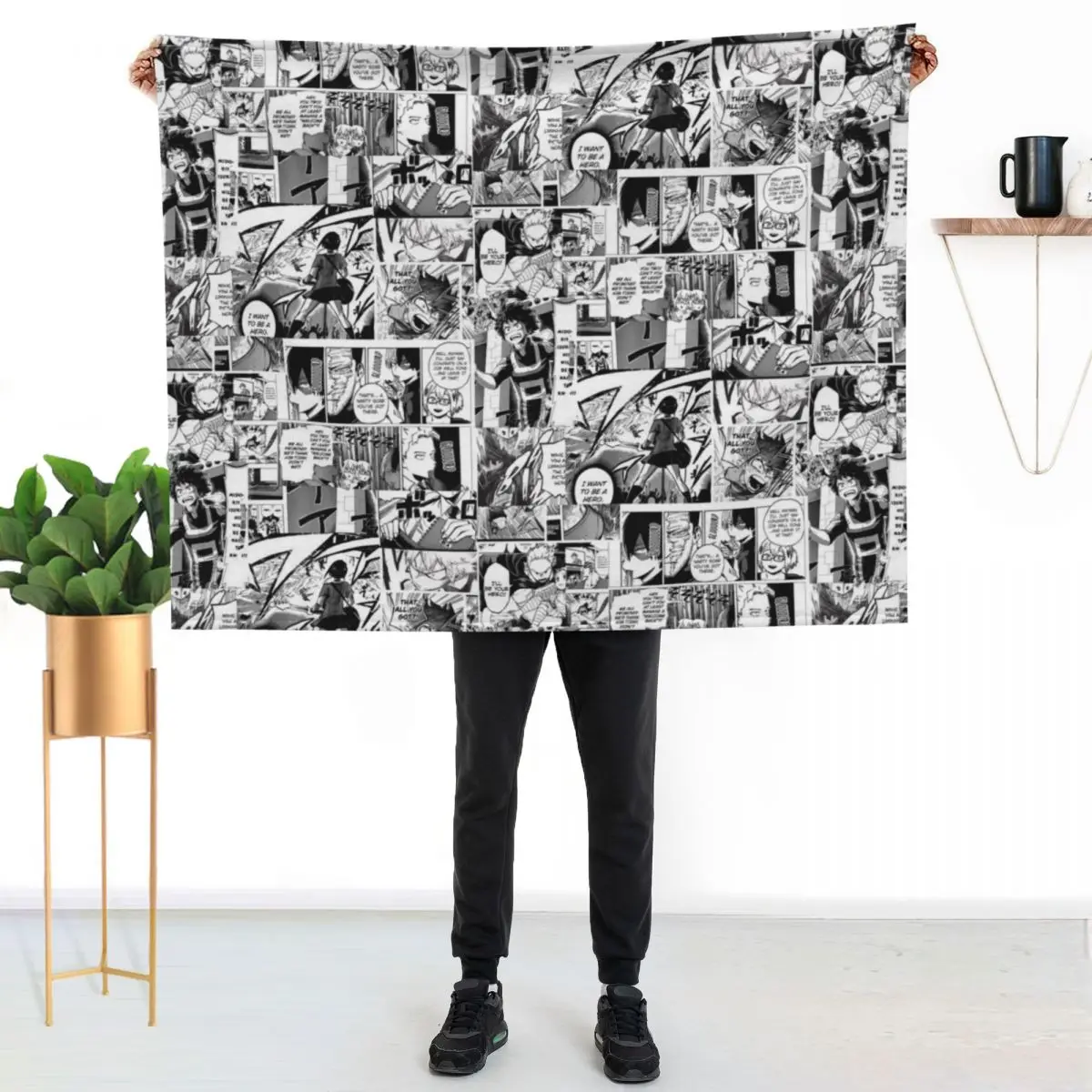 

Manga panels MHA Throw Blanket Cozy Throw Blanket Birthday Gift for Him Her