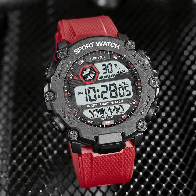 

Men Wrist Watch Fashion Outdoor Multifunction Electronic Digital Watches Sport Waterproof Led Watch Mens Military Montre Homme