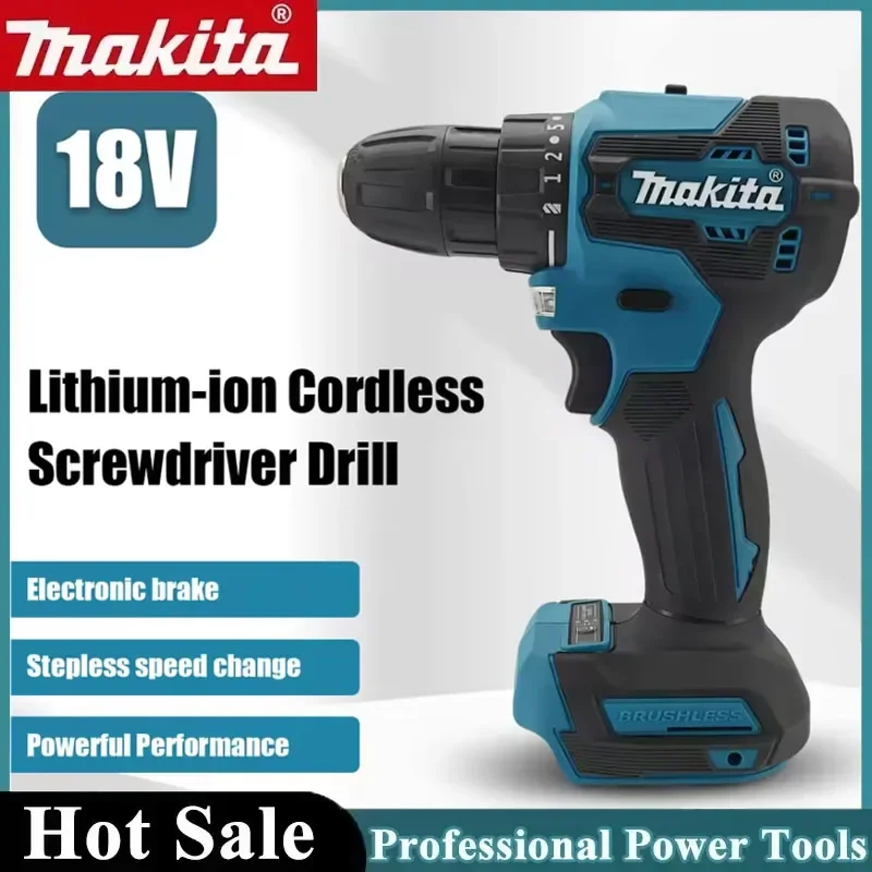 

Аккумуляторная ударная дрель Makita DDF485 18В, бесщеточная, с регулировкой скорости, для сверления и ударных работ