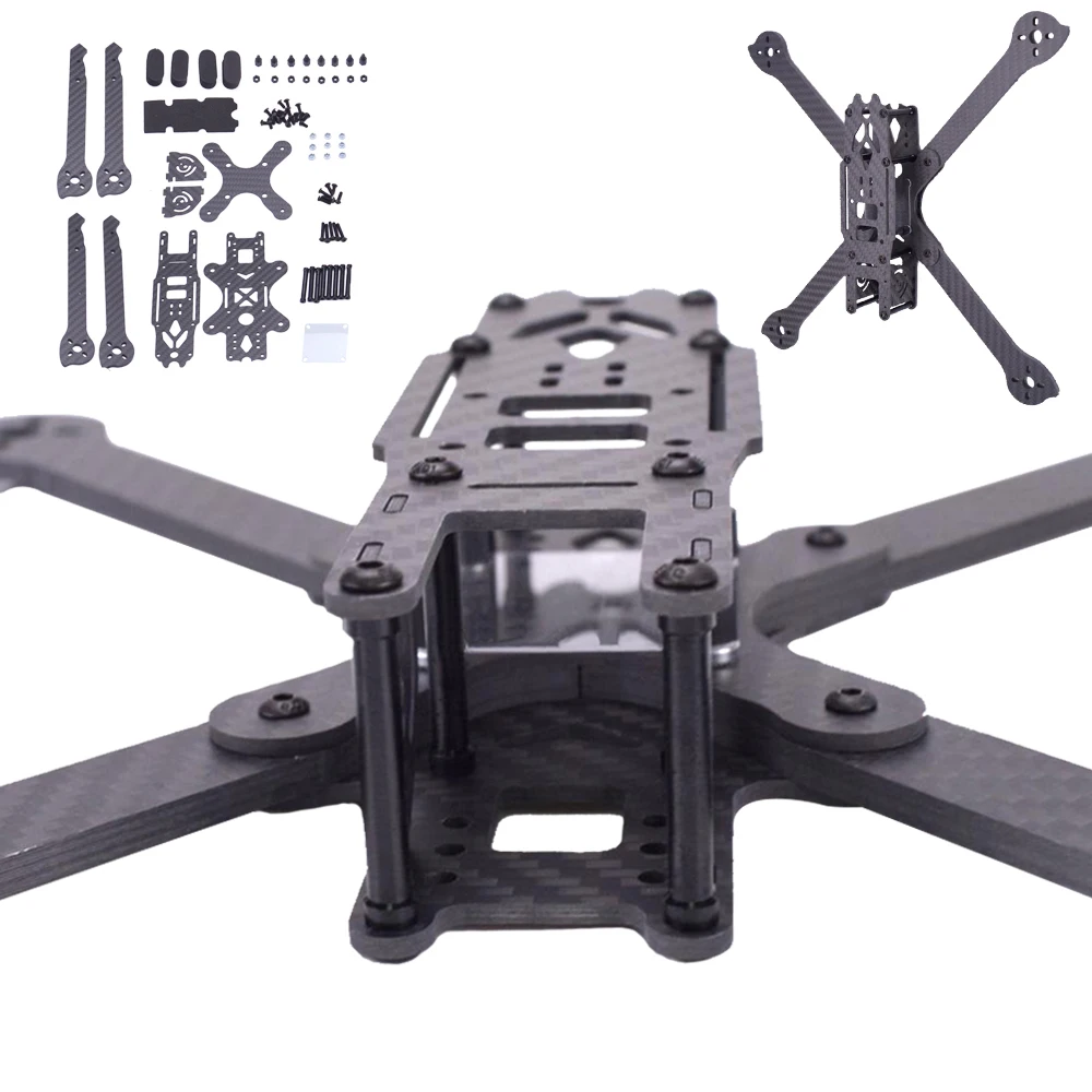 إطار حرة 3K من ألياف الكربون الكاملة XL5 / XL6 / XL7 V2 True X 5 بوصة 6 بوصة 7 بوصة FPV إطار حر