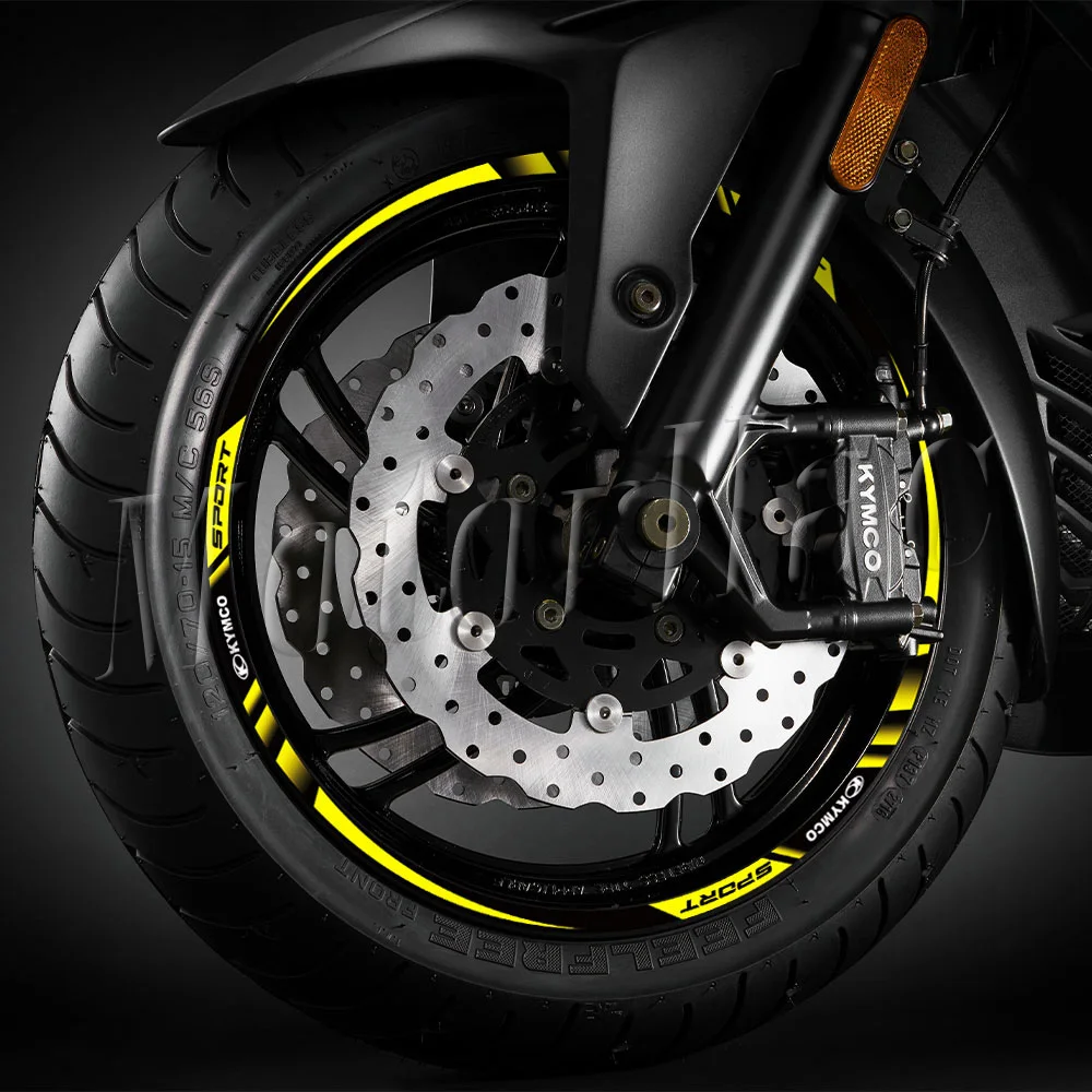 Motorrad-Radaufkleber Felgen-Dekor Streifenband Zubehör für KYMCO AK550 XCITING 400i 500 Xtown300i Downtown 350i Superdink125 – Detail 6