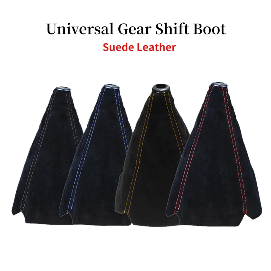 Universal Suede Leather Car Gear Shift Collars Auto Car Manual Stick Shifter Knob Cover Gear Shift Boot Cover Gaiter Accessories - Image 2