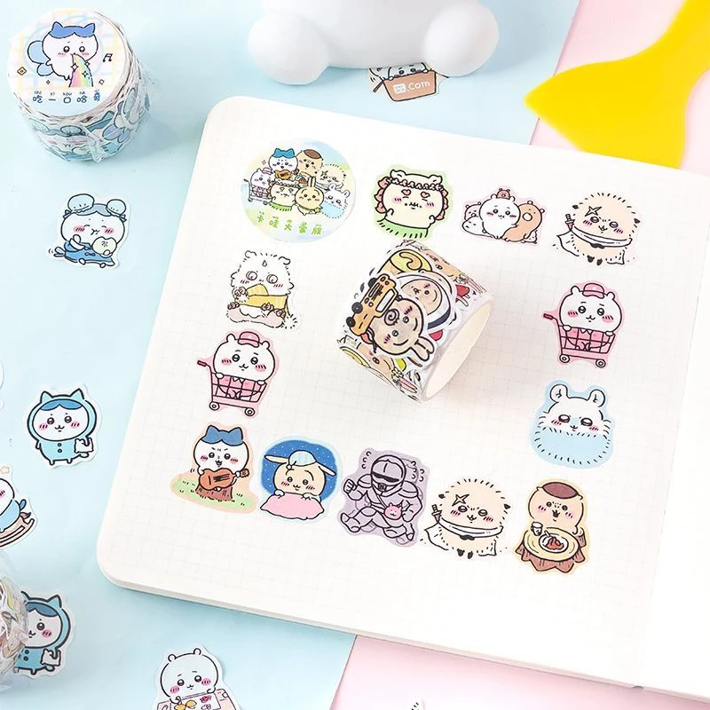 Chiikawa Jikawa Japanese Cartoon INS Decorative Tape for DIY Hand Account Stickers Crafting & Paper Collage Organization
