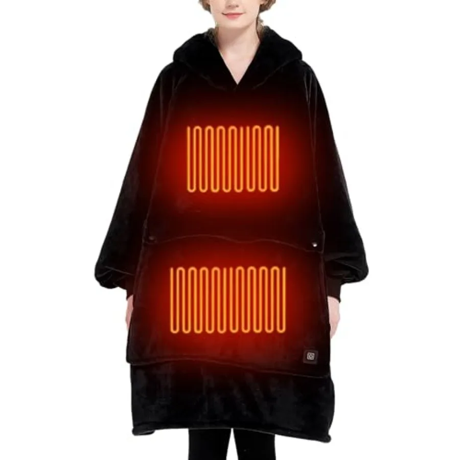 

Electric Wearable Throw Battery Operated Portable USB Cordless Outdoor Hoodie Sweatshirt