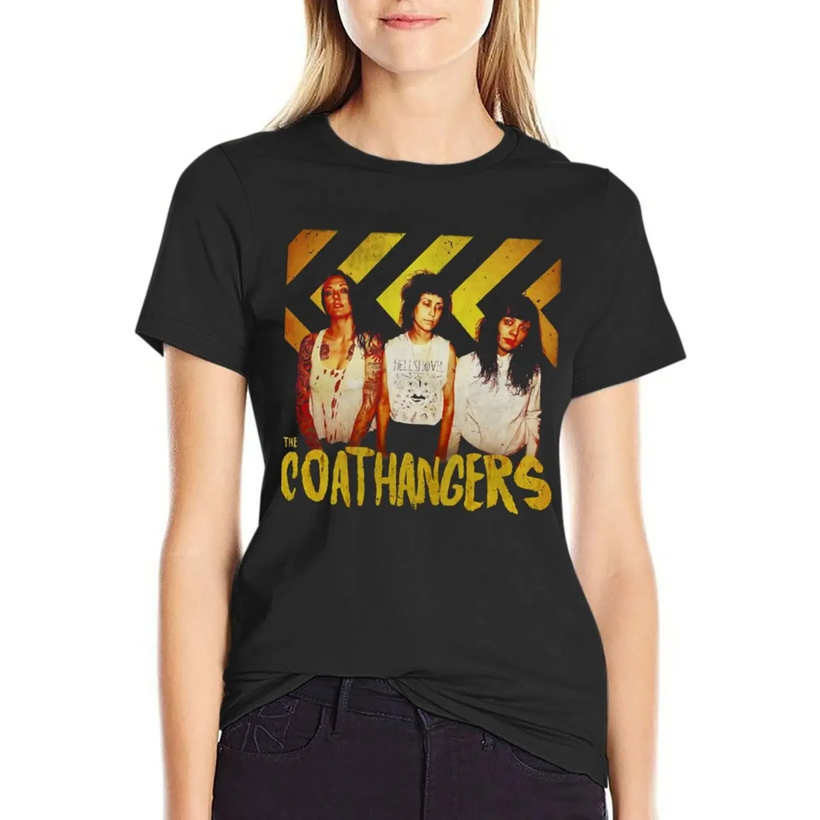 

the coathangers band punk garage rock distressed retro vintage tshirt design Classic T-Shirt summer top cat shirts for Women