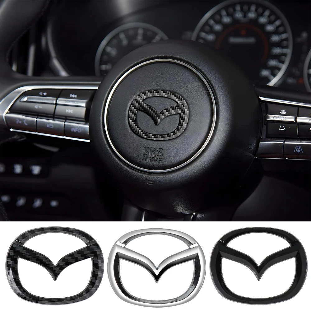 

Car Steering Wheel Sticker Badge Decor Accessories For Mazda Axela Demio Atenza CX5 CX3 CX7 CX30 CX60 CX9 2 3 4 323 MX3 MX6 RX3