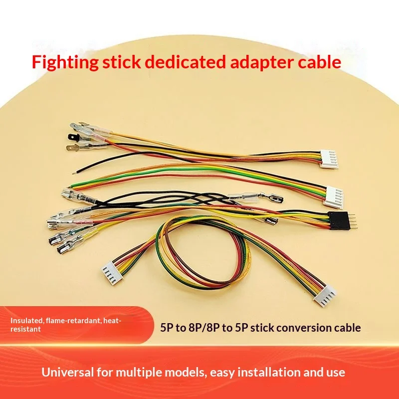Fighting Stick Converter Cable 8P to 5P Moonlight Box Arcade KOF97 Game Machine Interface Accessory