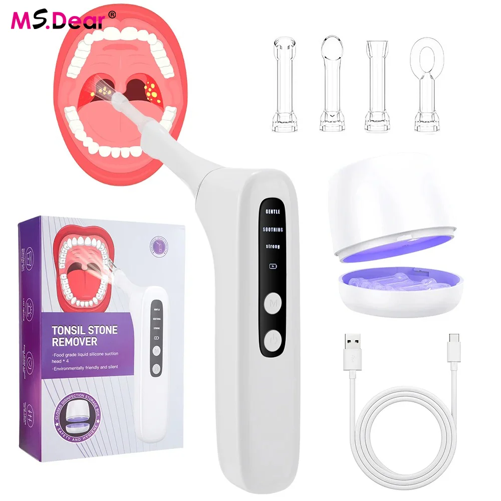 

Electric Vacuum Tonsil Stone Remover 3 Suction Modes Tonsil Stone Extractor Removal Kit for Mouth Clean Tool Oral Care