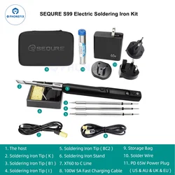 S99 S60 Portable Electric Soldering Iron With Adapter Kit Compatible with C245 C210 Tip For Phone PCB Welding Pen Repair Tools