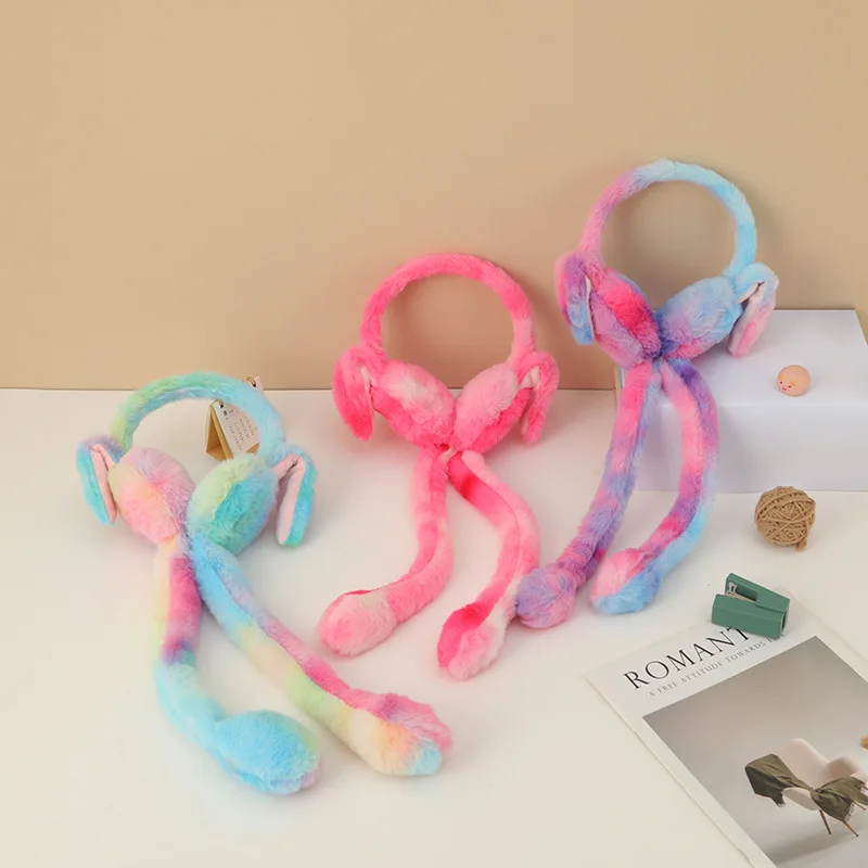 الدافئة أفخم الأذن أكواب الشتاء الملونة الأذن يغطي متعة لطيف الباردة واقية أرنب الأذن أكياس Orejeras Ohren Schutz لطيف غطاء للأذنين 4e006