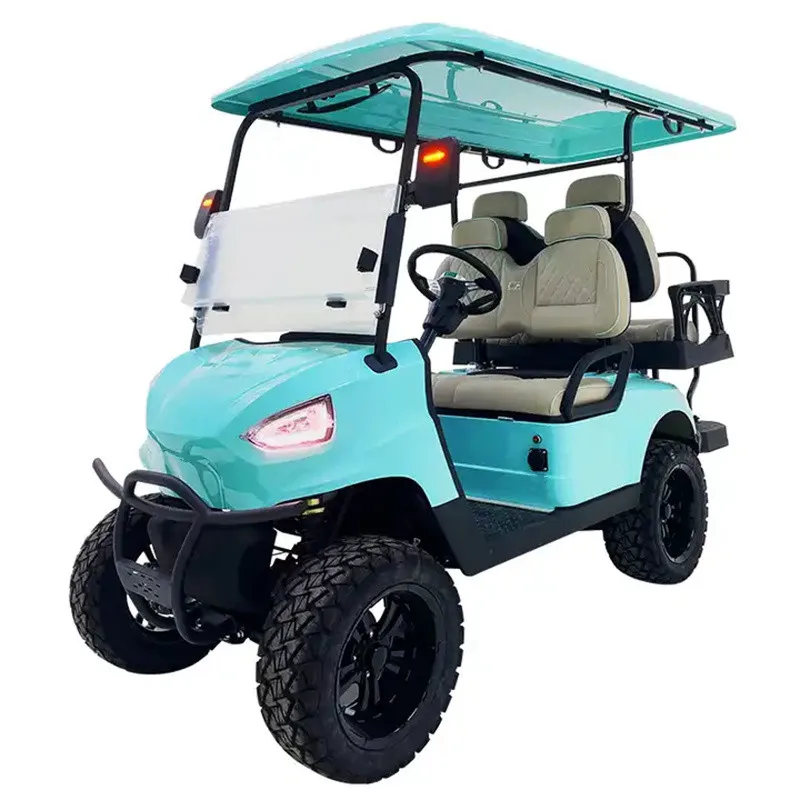 Wholesale Factory Price 4-Seater Electric Golf Cart 4-Wheel Disc Brake 10-Inch Display Suitable For Tourist Areas, Villas, Parks