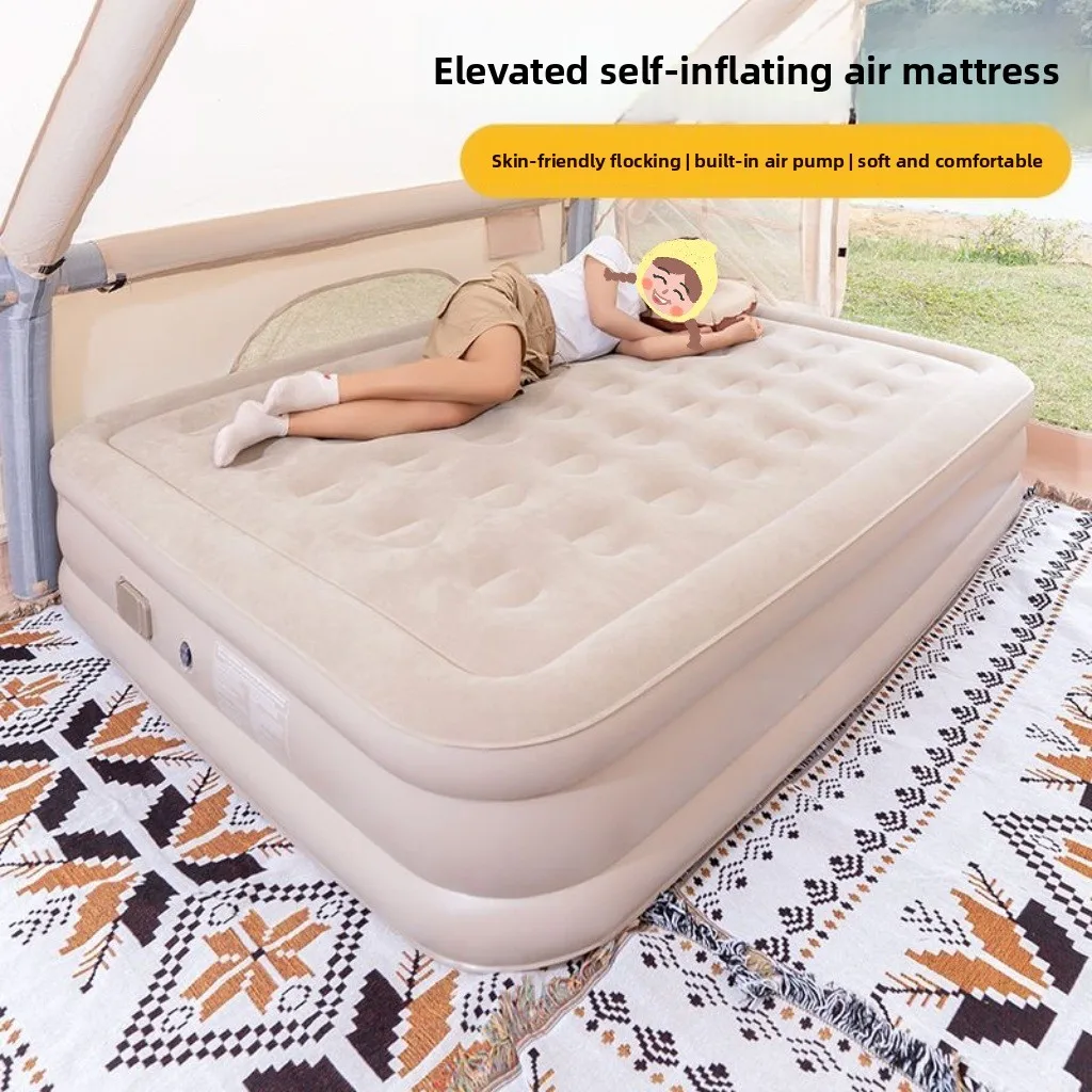 Supply built-in automatic pump inflatable mattress double outdoor camping tent folding portable inflatable bed moisture-proof