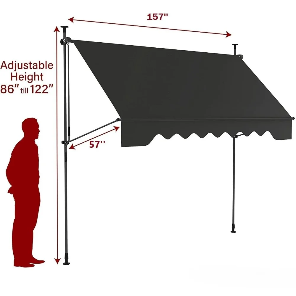 Sunshade canopy with 100% premium polyester fabric Wide range heat dissipation Easy to install, durable Sunshade canopy Sunshade