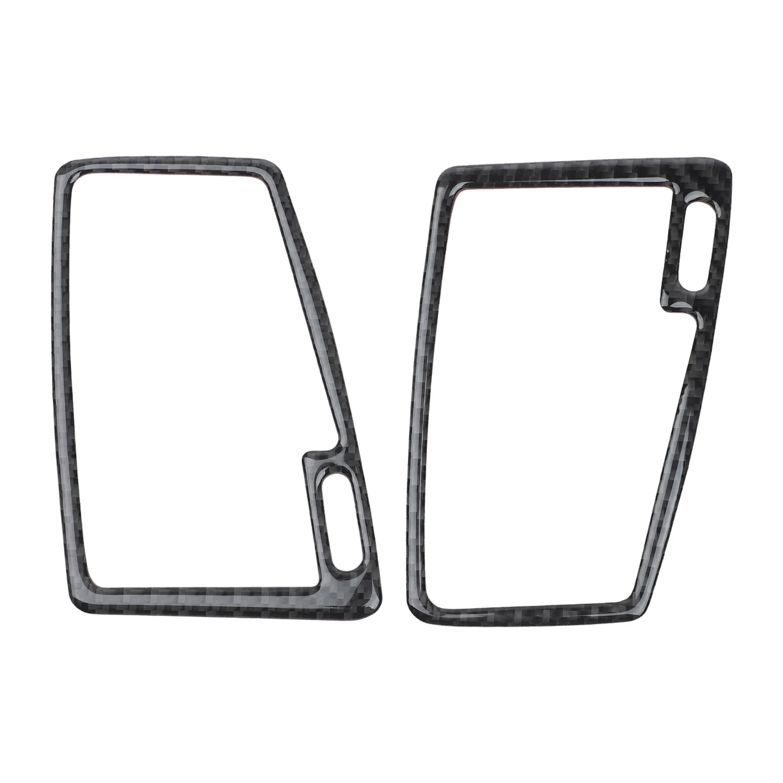 2pcs L and R Console Vent Trim for Volvo For XC90 2003 2014 Silver Carbon Fiber Epoxy Interior Trim Kit Scratch Cover Protection