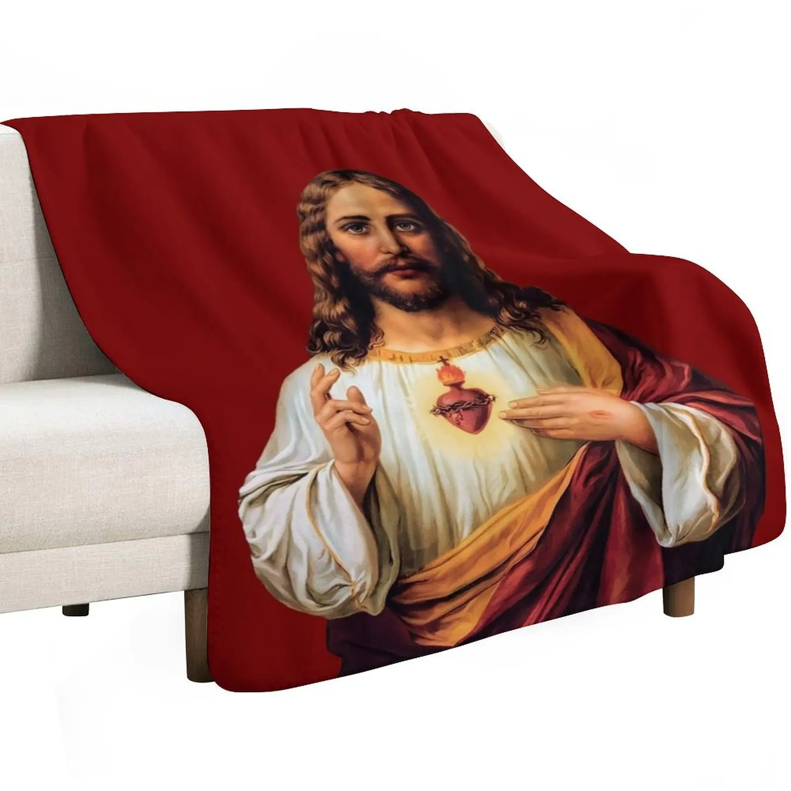 Sacred Heart of Jesus - III (transparent background design) Throw Blanket Loose Sofa Picnic warm for winter Blankets