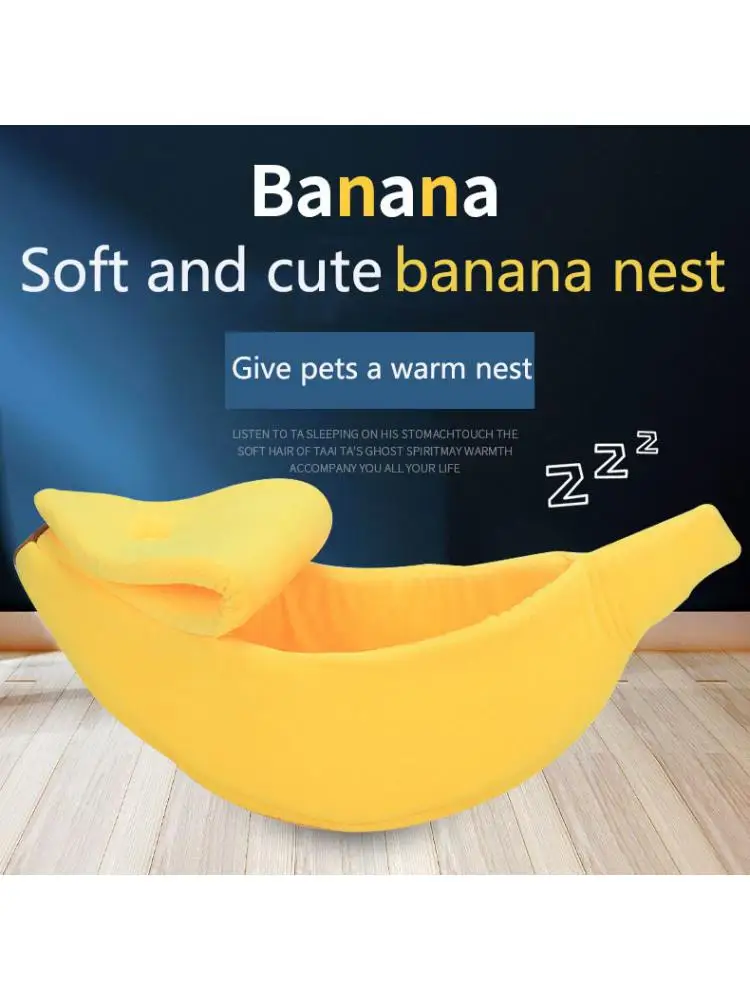 

Banana Shaped Closed Cat Litter, Deep Sleep Kennel, Warm Sleeping Bag, Creative, Winter