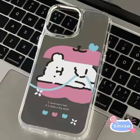 Cartoon Puppy Mirror Phone Case For Tecno Pop 10 9 Camon 30S 20 12 Pro Pova 7 Pro Ulta 6 Neo infinix Smart 5 Hot 8 Lite Cover