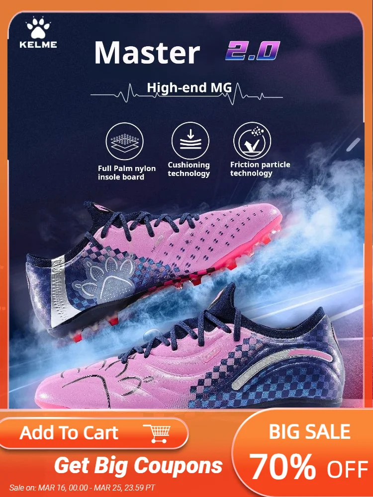 

Kelme Mg Short Nail Professional Soccer Shoes Men's Indoor Anti Slip Football Shoes Shock-absorbing Training Football Boots