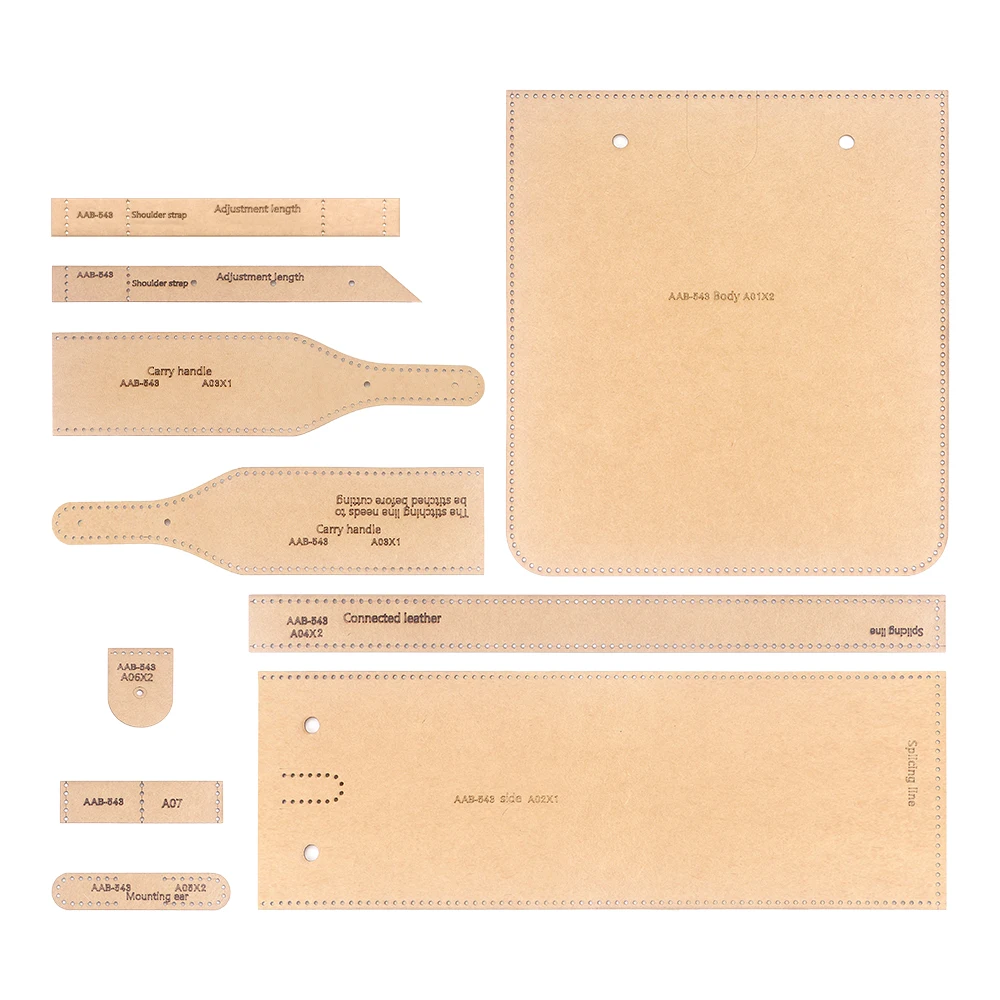 DIY Leather Craft Kraft Paper Template, Crossbody Bag & Shoulder Messenger Bag Making Stencils Drawing Pattern Mold