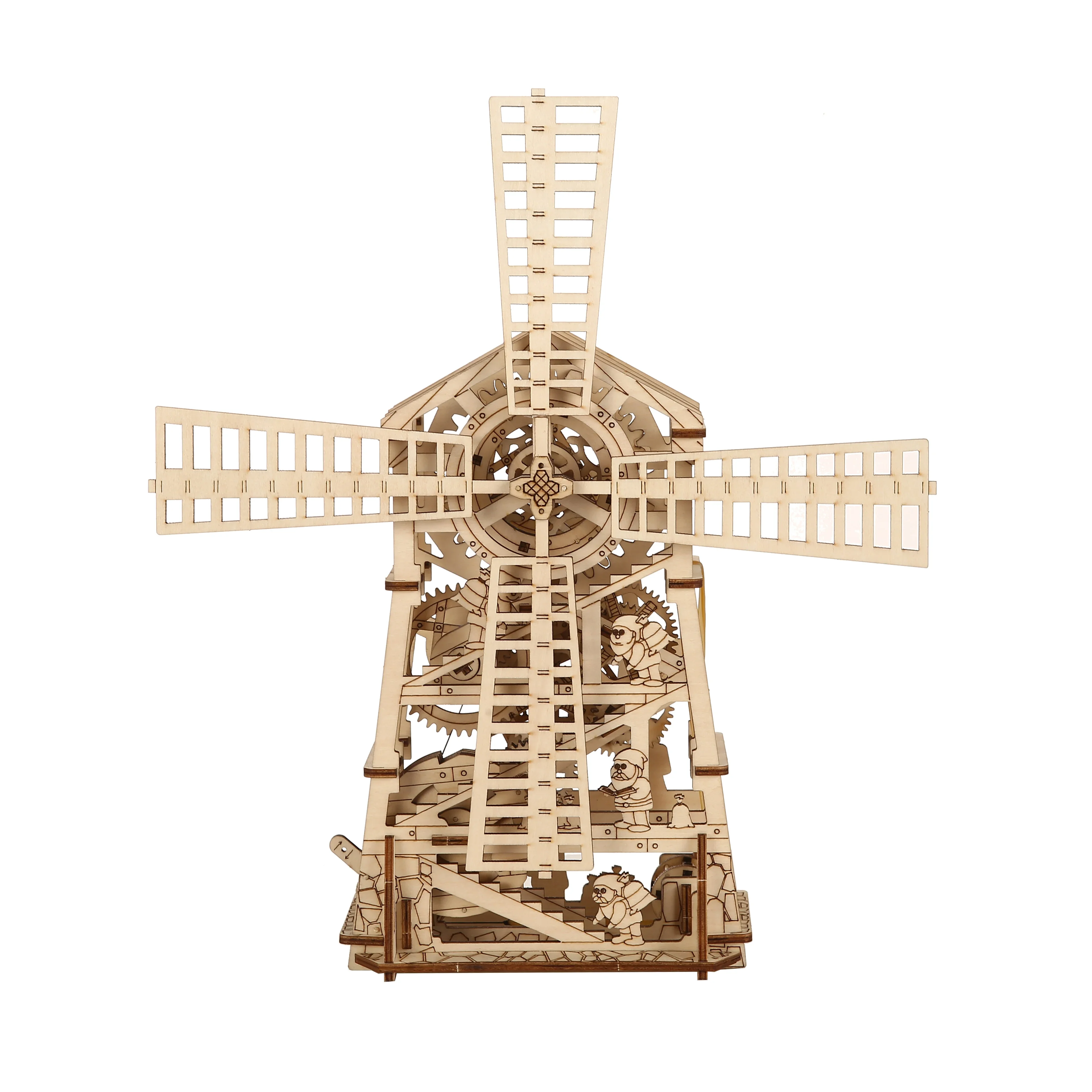 

Dutch windmill Model DIY 3D Wooden Puzzle Building Block Kits Assembly Toy Birthday Gift For Kids Adult Home Decor