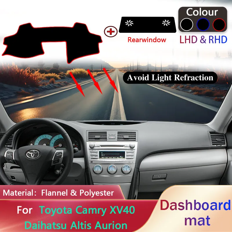

Car Dashboard Pad for Toyota Camry XV40 Daihatsu Altis Aurion Premium Limo 2007~2011 Liner Mat Sunshade Carpet Cover Accessories