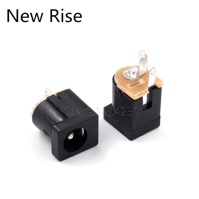 10Pcs DC-012 DC Power Supply Jack Socket 5.5X2.1MM 5.5-2.1MM 180 Degree Pin