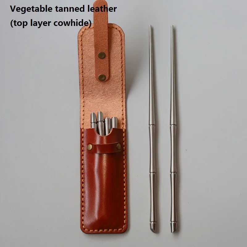Titanium alloy TC4 solid chopsticks, segmented folding, portable for outdoor travel, Chinese style household use,Gift