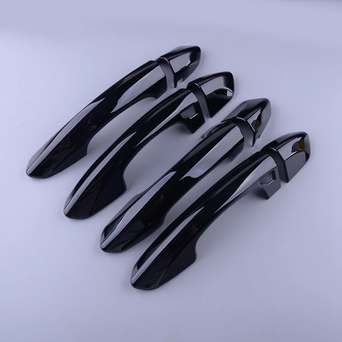 1 Set Black Car Door Handle Cover Protector ABS Plastic Decoration Fit for Ford Mustang 2015 2016 2017 2018 2019 2020