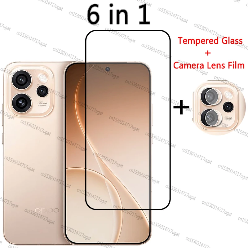 غطاء كامل من الزجاج المقسى لهاتف اوبو رينو 15 برو واقي للشاشة كاميرا لين فيلم اوبو رينو 15 برو زجاج لزجاج اوبو رينو 15 برو