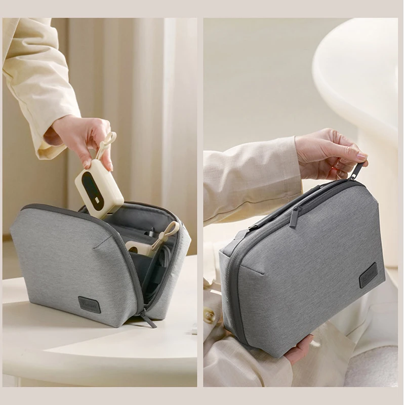 REPT Fabric Digital Accessories Storage Bag Waterproof Portable Carrying Case Travel Organizer Bag for Cable Cord USB Charger