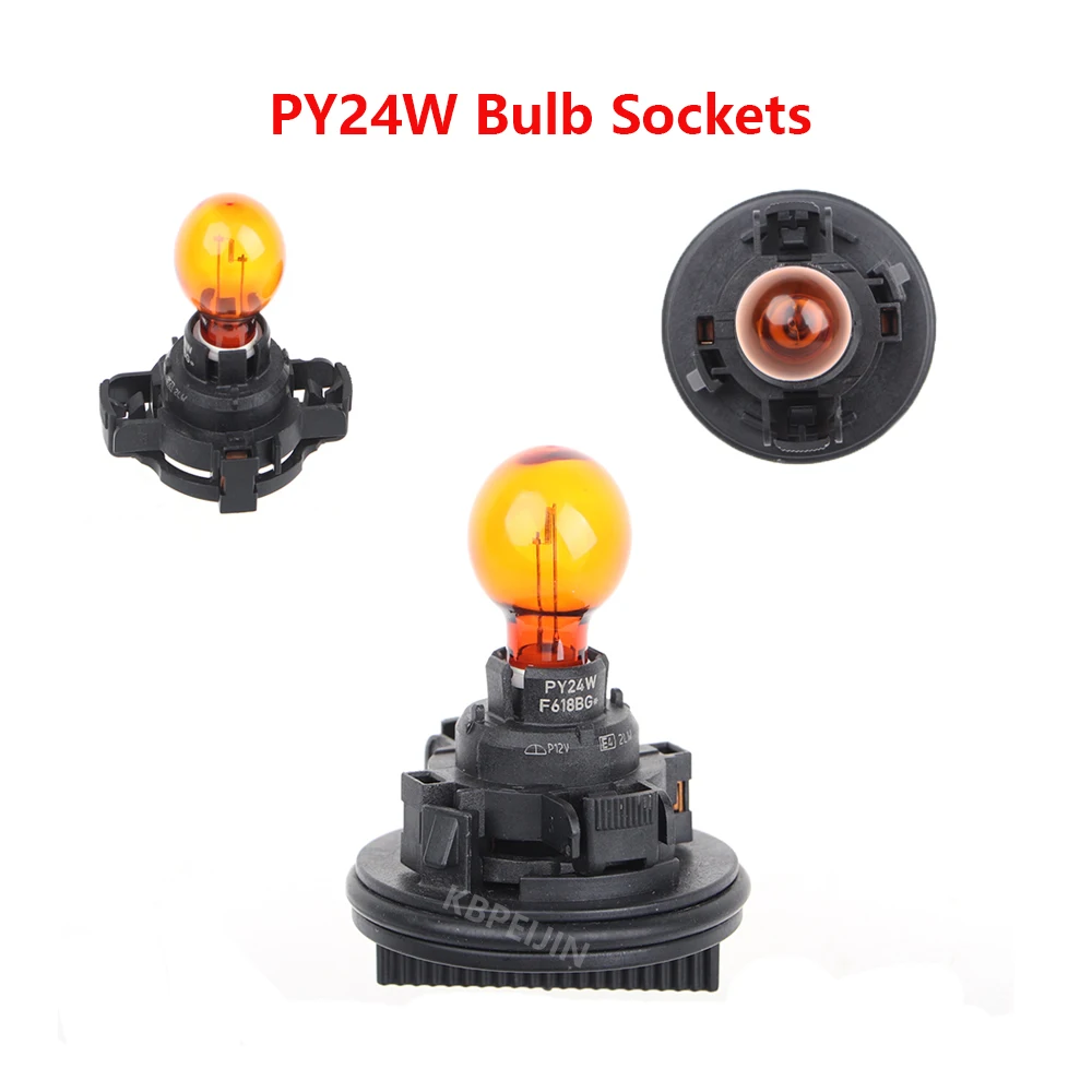 1 Set PY24W Bulb Holder For BMW X5 X6 5 Series F18  Car Signal Light Base Accessories
