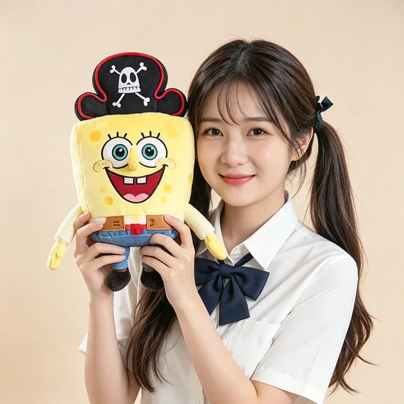 SpongeBob SquarePants Plush Toy Kawaii Cute Soft Stuffed Cartoon Doll Birthday Gift for Kids Anime Fans Collectible
