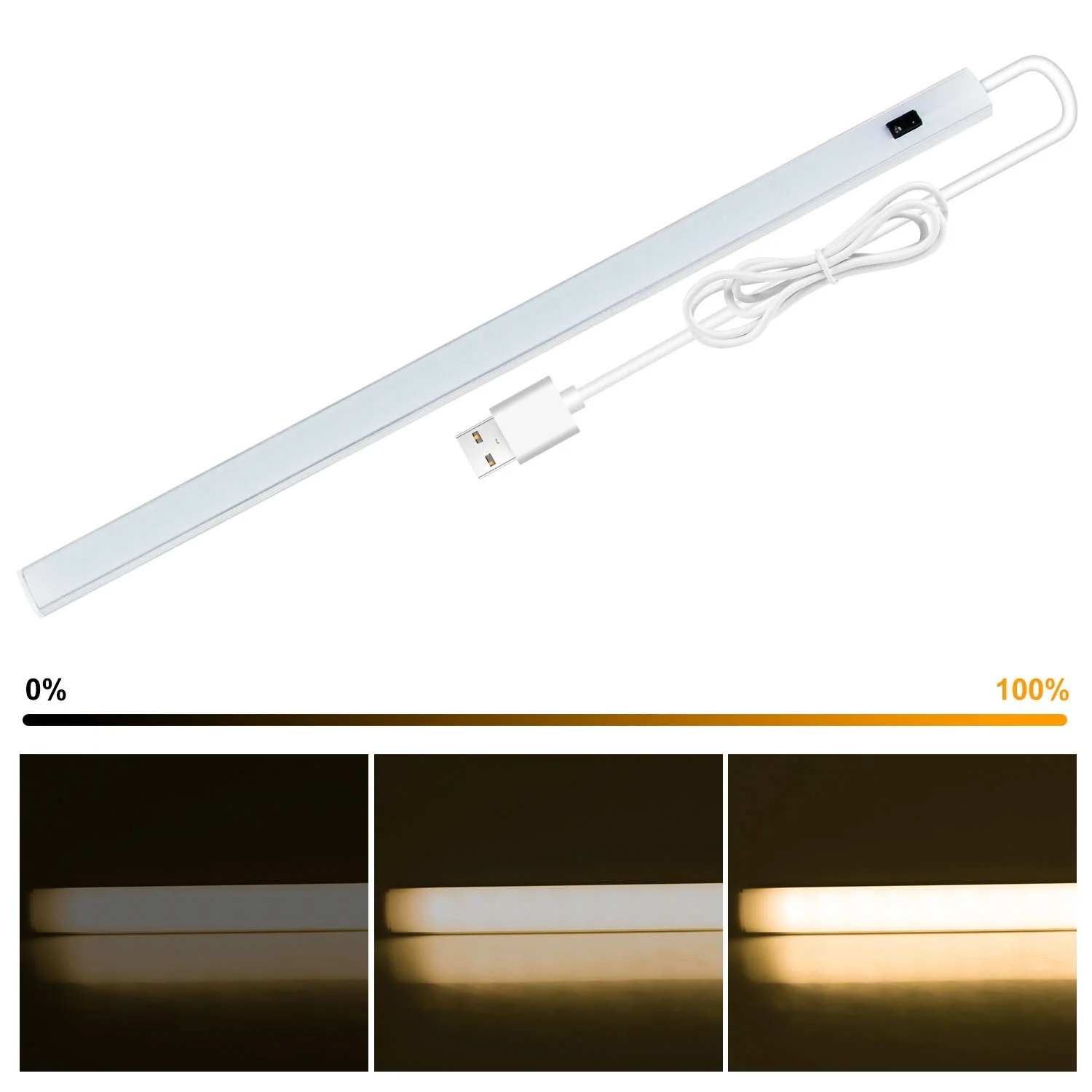 ABZV-5V usb tira led lâmpada de mesa interruptor varredura mão sensor movimento lâmpada sala estudo sob armário luzes cozinha 30cm luz quente