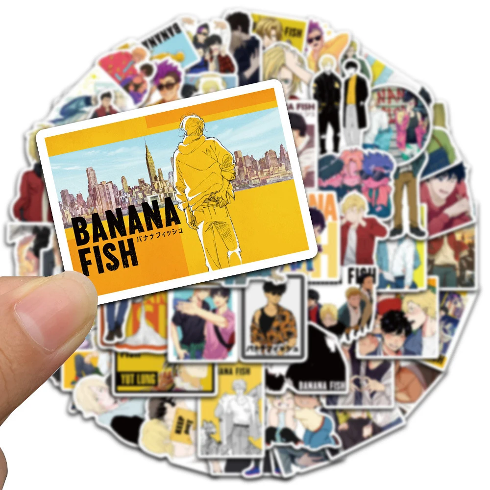 10/30/50/100pcs Banana Fish Stickers Lynx Ash Eiji Anime Sticker Scrapbooking Car Phone Bike Wall Waterproof Lee Yut Lung Decals