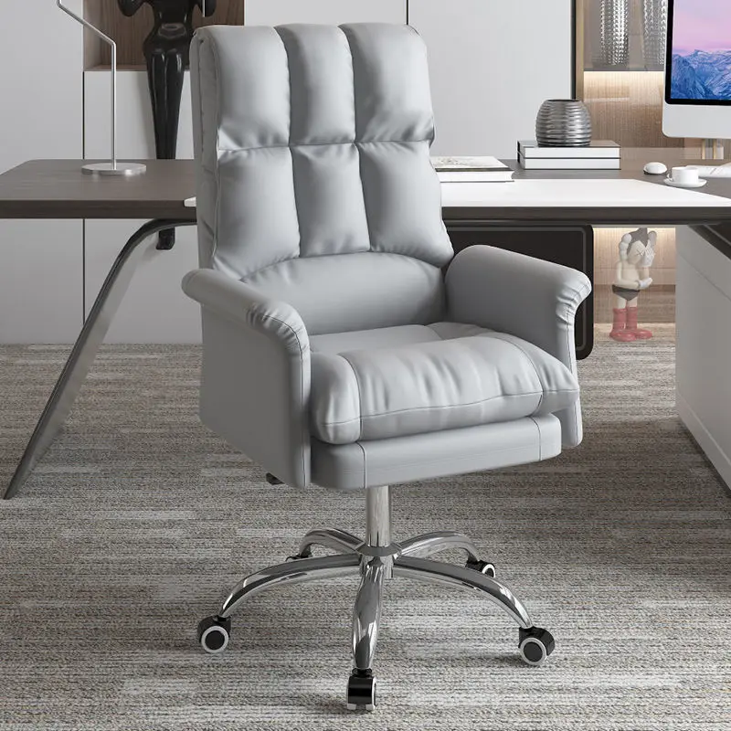 

Girls Designer Ergonomic Leather Recliner Office Chair for Yellow Fashion Custom Leather Computer Desk Chair for Work