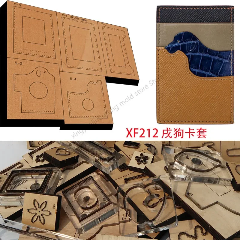 

New Japan Steel Blade Wooden Die Dog Card Bag Leather Craft Punch Hand Tool Cut Knife Mould XF212 Leather Tools