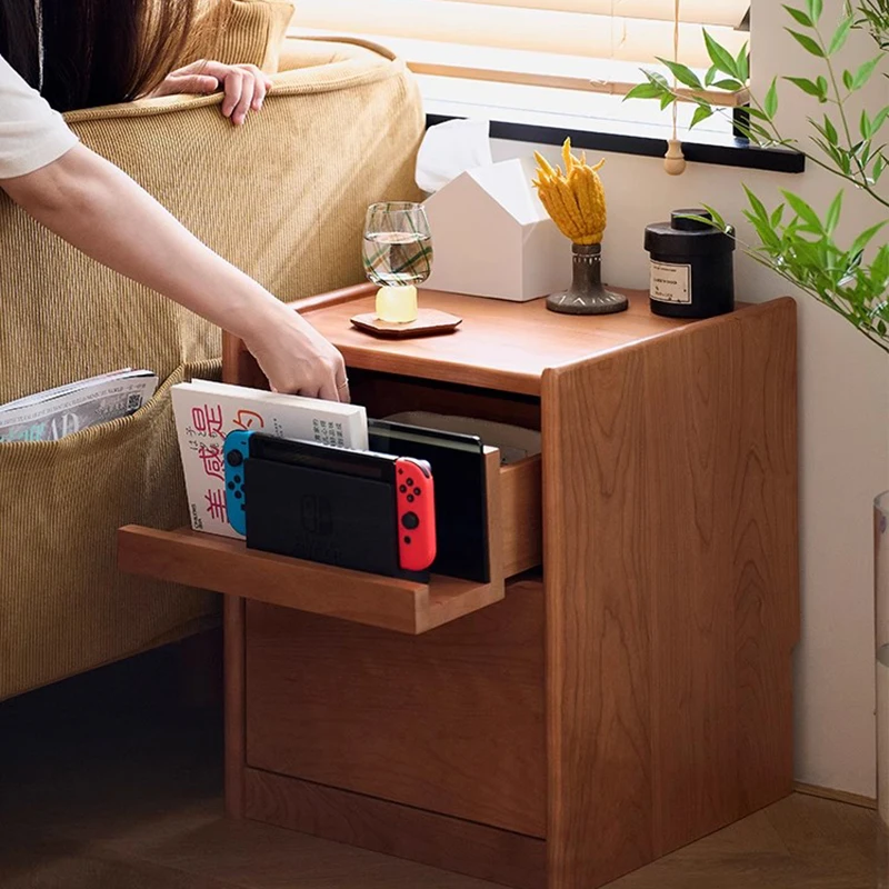 Comodino stretto salvaspazio Cassetti in legno Comodino portaoggetti per camera da letto Caffè nordico Mobili per la casa semplici Mesitas De Noche