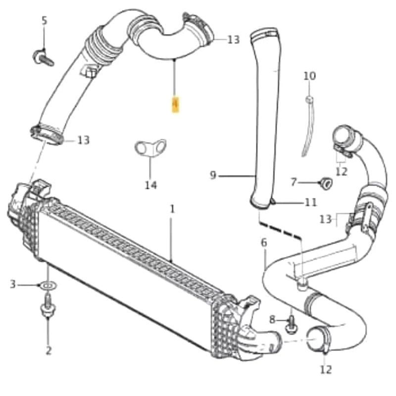 3M516C646YH Intercooler EGR Turbo Hose Pipe For Ford C-MAX Focus II 2.0 Tdci Volvo S40 V50 C30 2.0 D 1530297 31261896