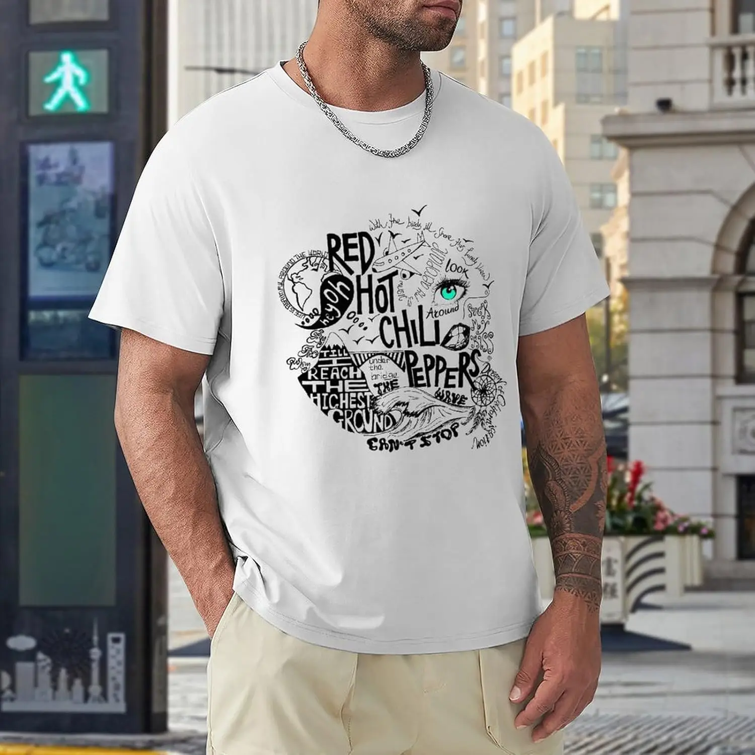 T-Shirts für Männer r h Chilischoten Sommer Tops Kurzarm T-Shirts